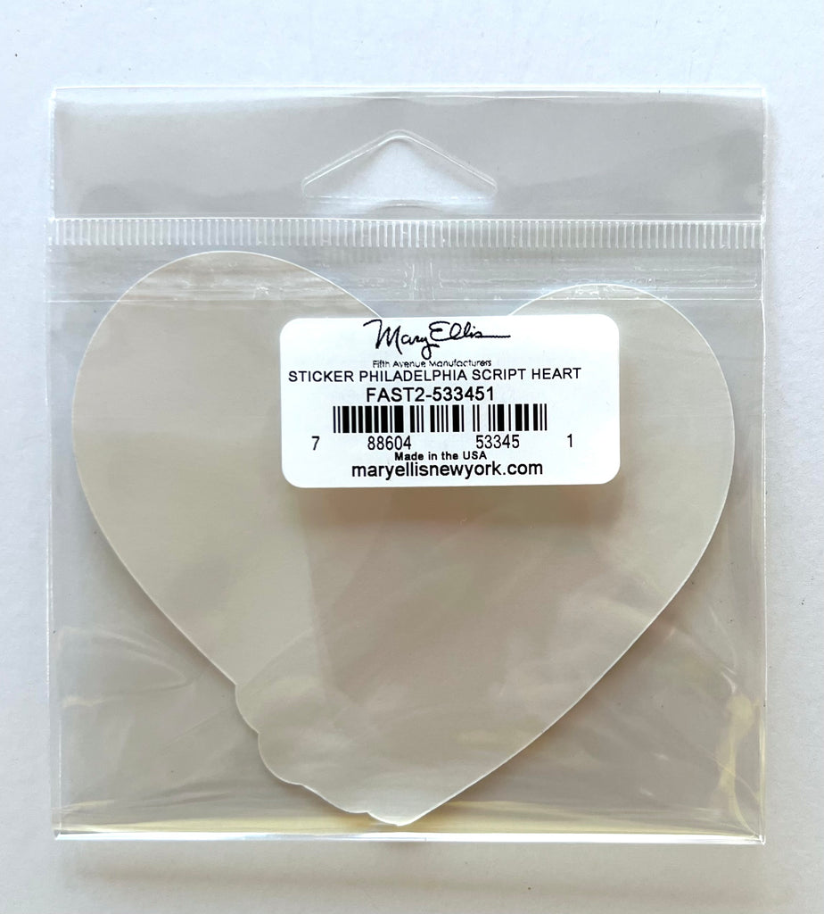 Philadelphia Sticker Script Heart