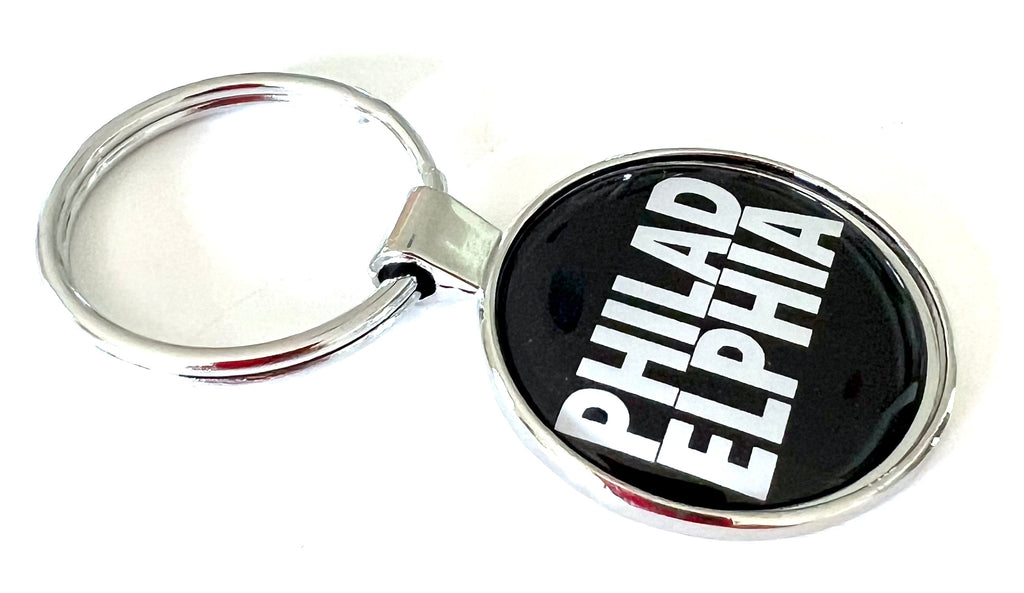Philadelphia Keychain Text Graphic