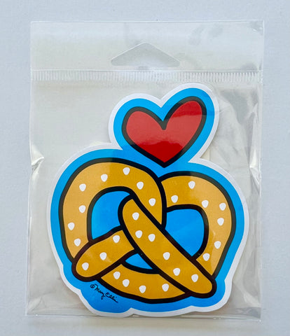 Giant Sticker Heart Pretzel Love