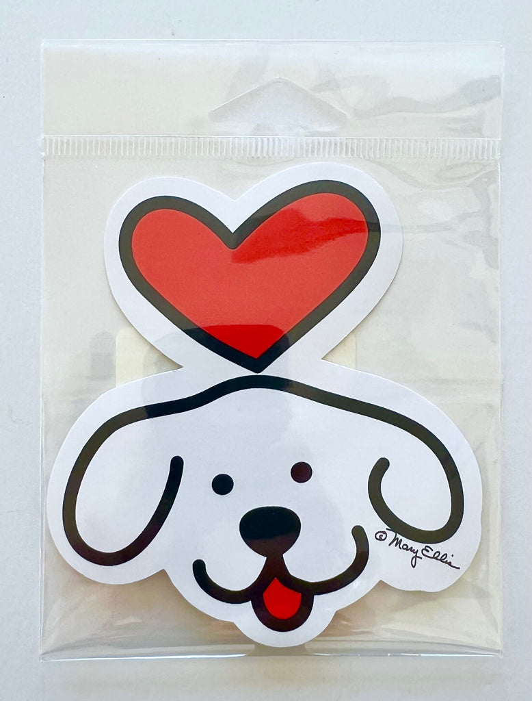 Giant Sticker Puppy Heart Love