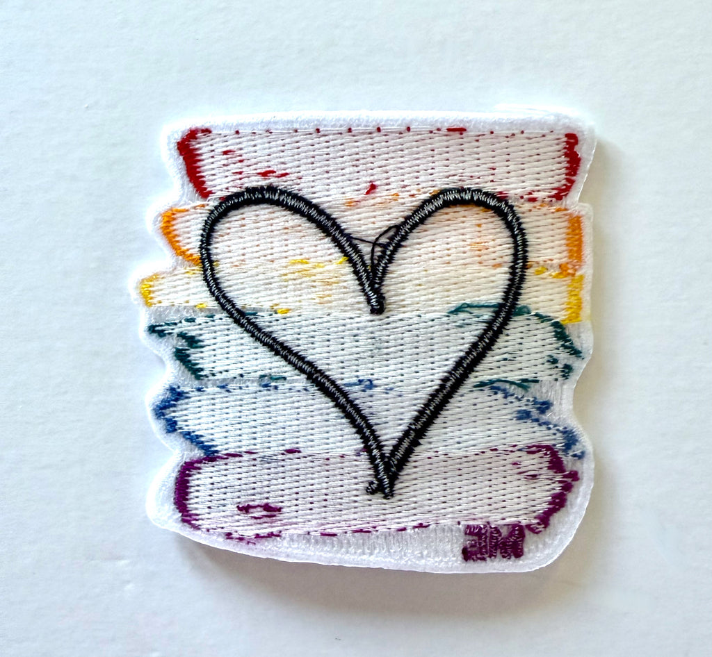 Rainbow Heart Iron-On Patch
