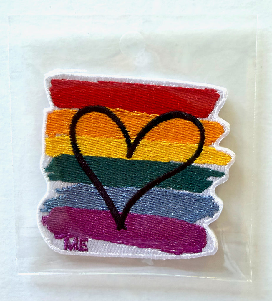 Rainbow Heart Iron-On Patch