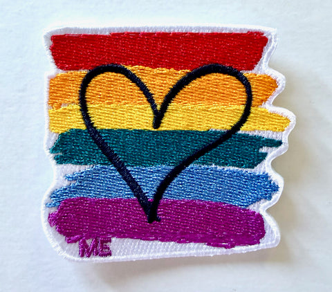 Rainbow Heart Iron-On Patch