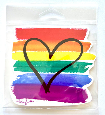 Giant Sticker Rainbow Pride Heart