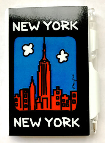 New York Mini Notebook Pen Set Red Skyline
