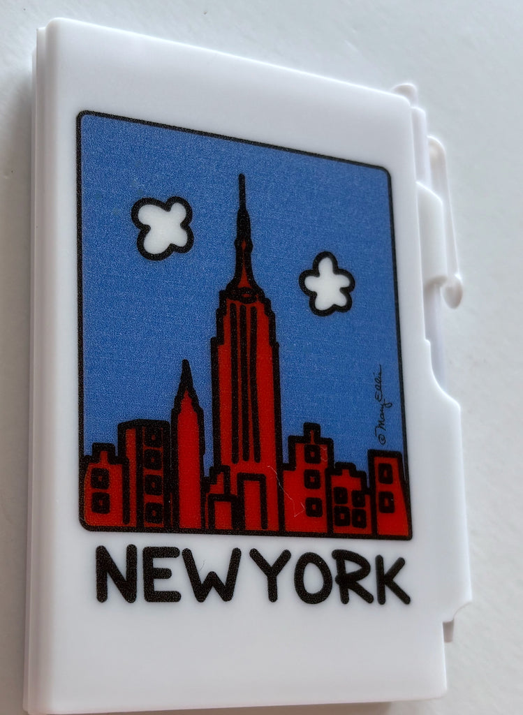 New York Mini Notebook Pen Set Red Skyline