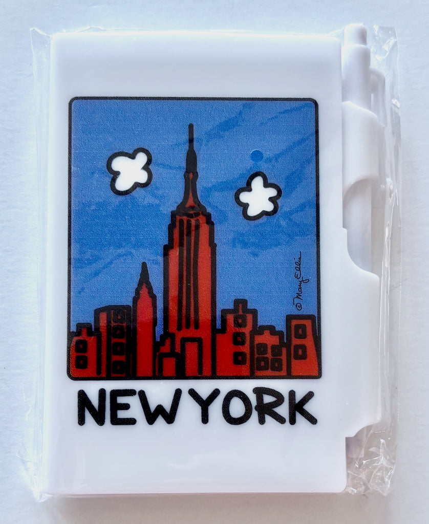 New York Mini Notebook Pen Set Red Skyline
