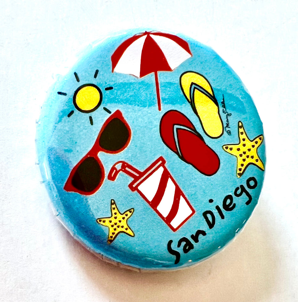 San Diego Sunglasses Button