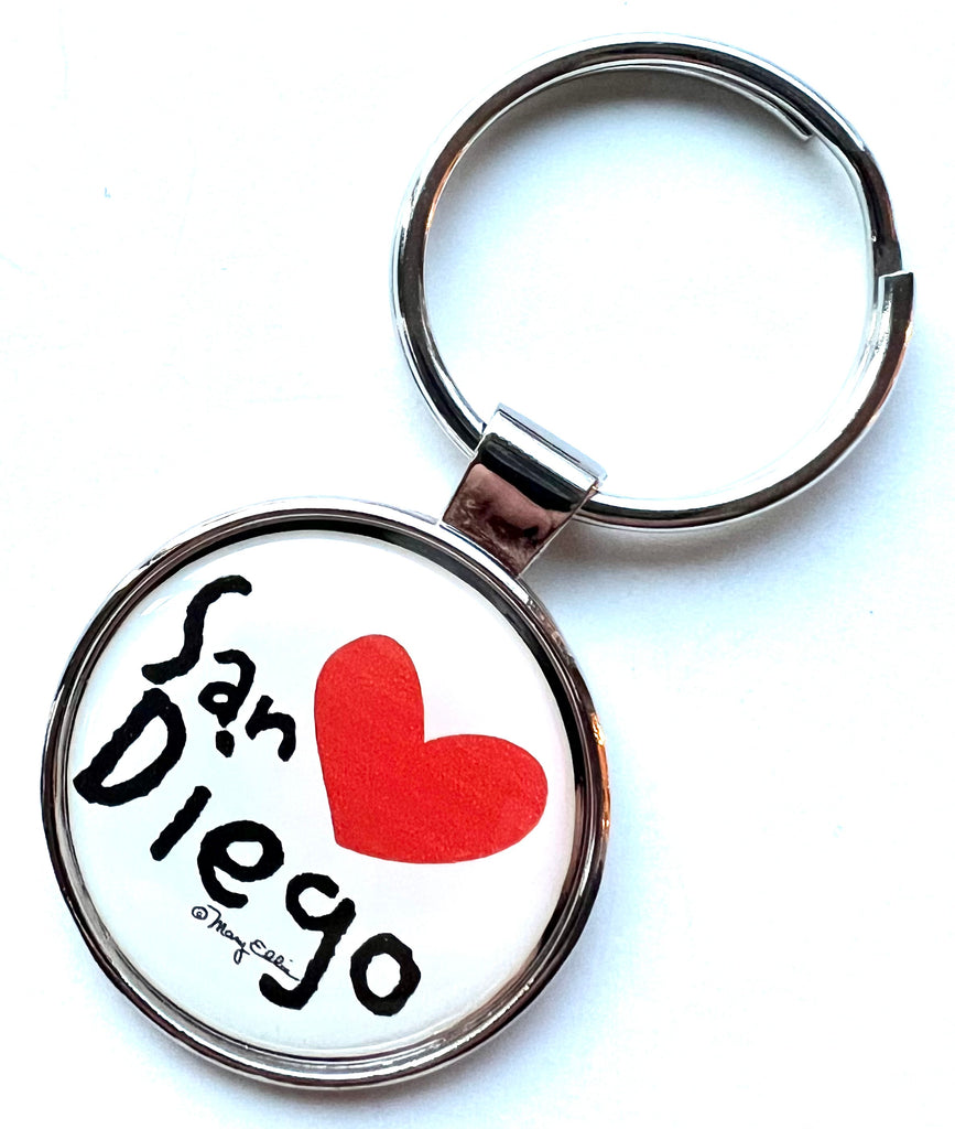San Diego Keychain Heart