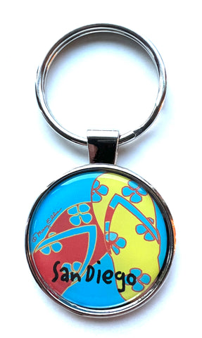 San Diego Keychain Flip Flops