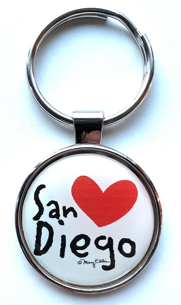 San Diego Keychain Heart