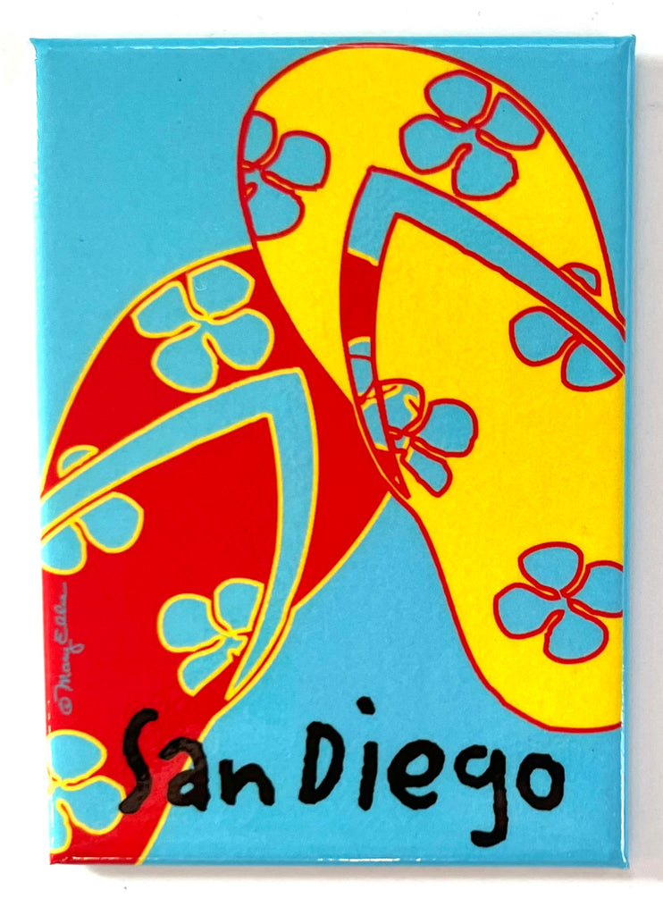 San Diego California Magnet Flip Flops
