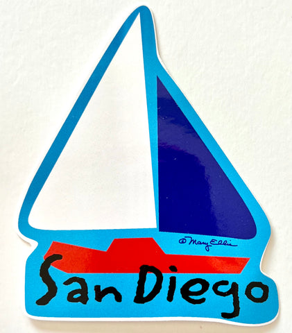 San Diego Sailboat Sticker