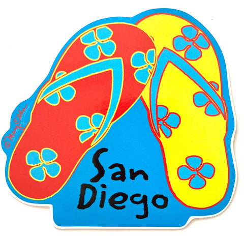 San Diego Flip Flops Sticker