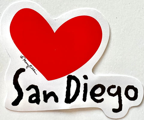 San Diego Heart Sticker