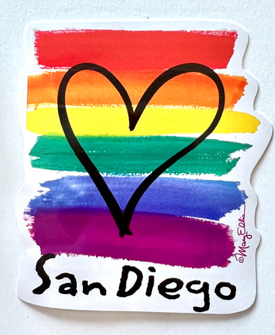 San Diego Rainbow Pride Sticker