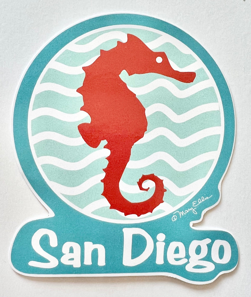 San Diego Seahorse Sticker