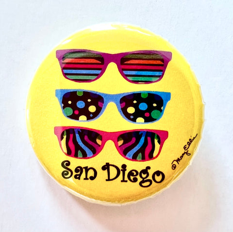 San Diego Sunglasses Button