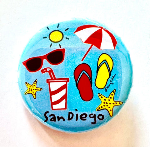 San Diego Sunglasses Button