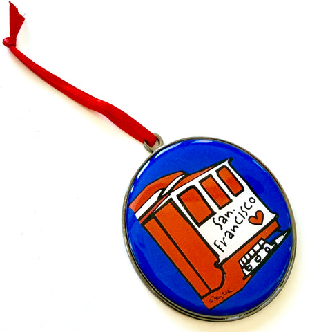 San Francisco Christmas Ornament Trolley Car