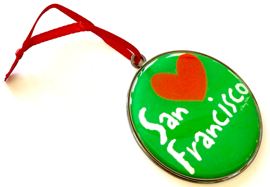 San Francisco Christmas Ornament Heart