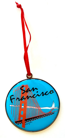San Francisco Christmas Ornament Golden Gate Bridge