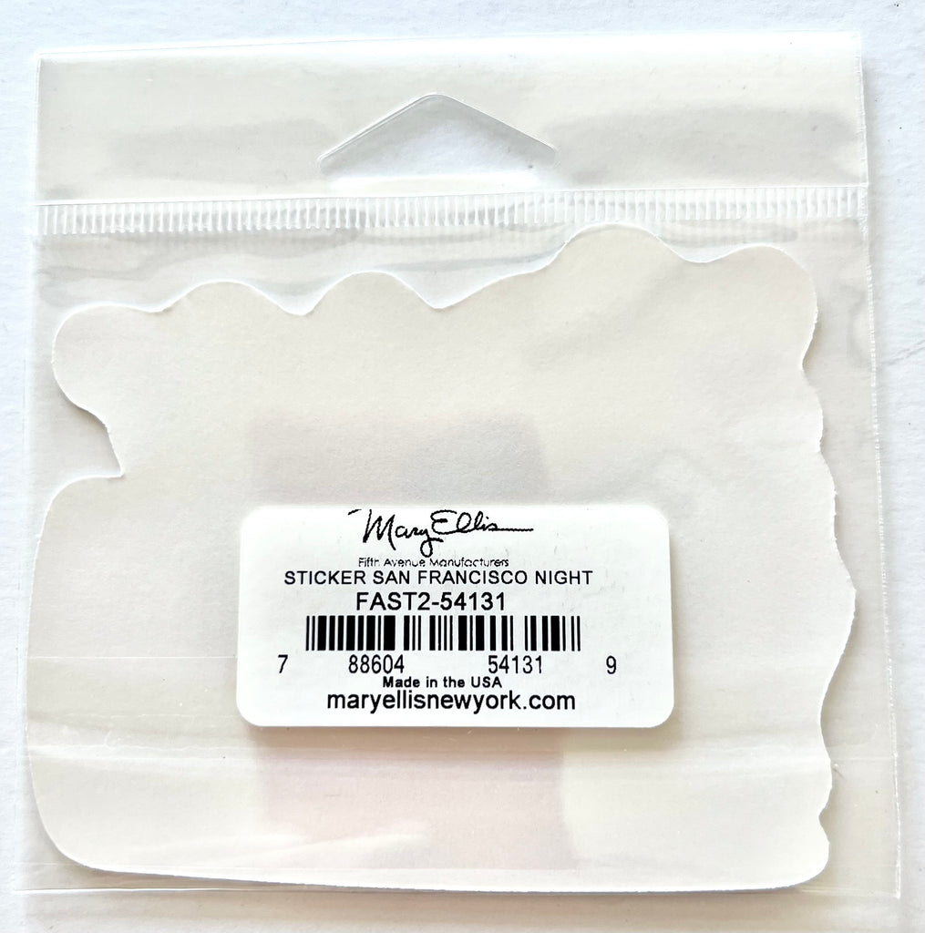 San Francisco Night Skyline Sticker