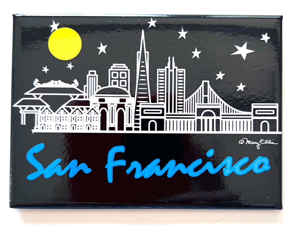 San Francisco Night Skyline Magnet