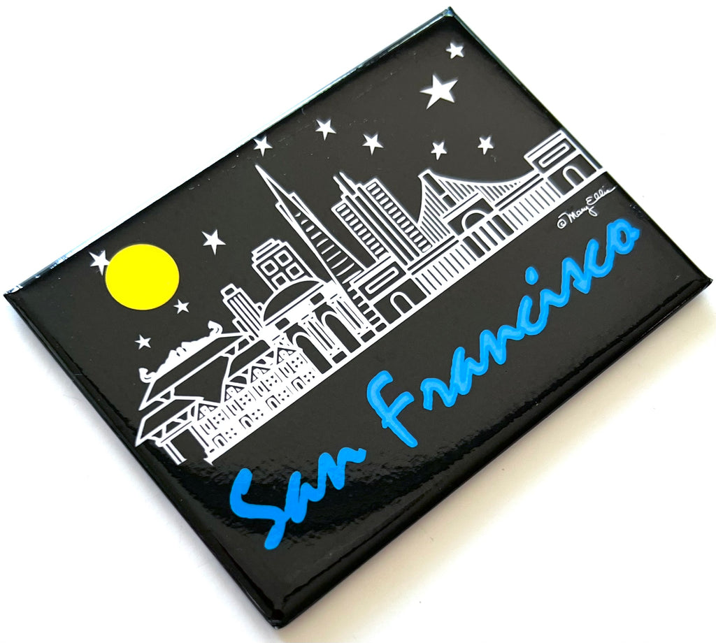 San Francisco Night Skyline Magnet