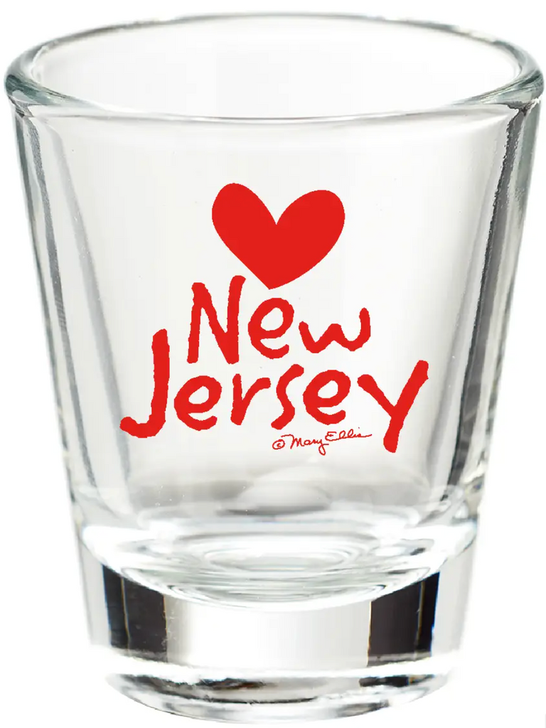 New Jersey Heart Red Shot Glass | New Jersey Souvenir