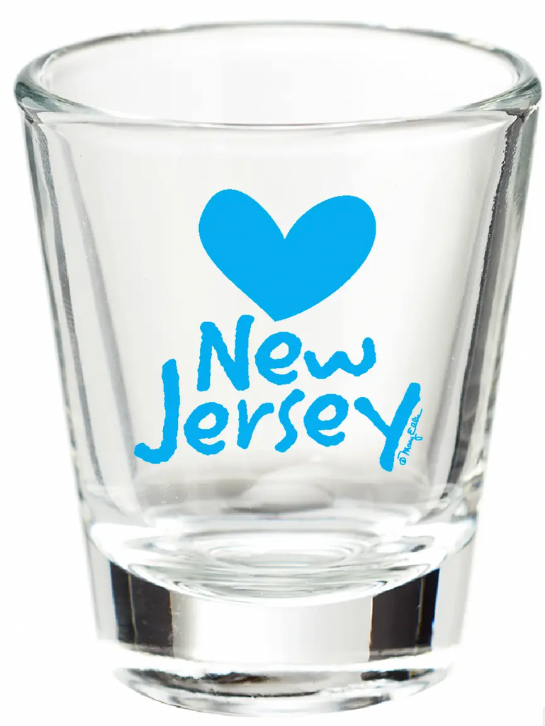 New Jersey Heart Blue Shot Glass | New Jersey Souvenir