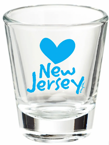 New Jersey Heart Blue Shot Glass | New Jersey Souvenir