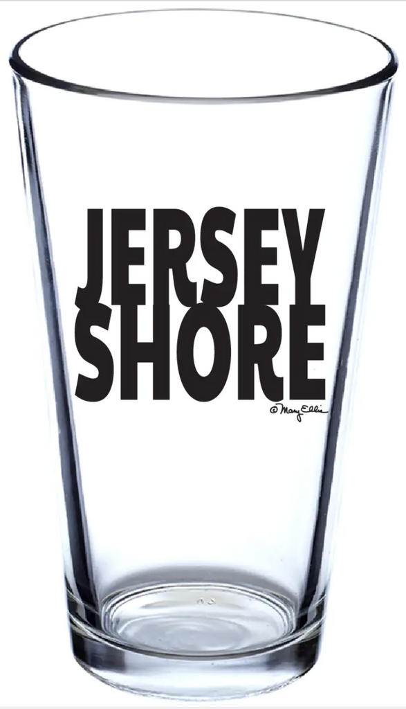 New Jersey Shore Pint Glass Graphic Text