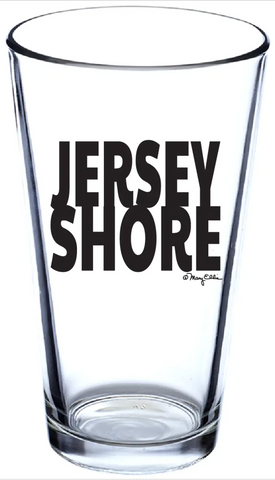 New Jersey Shore Pint Glass Graphic Text