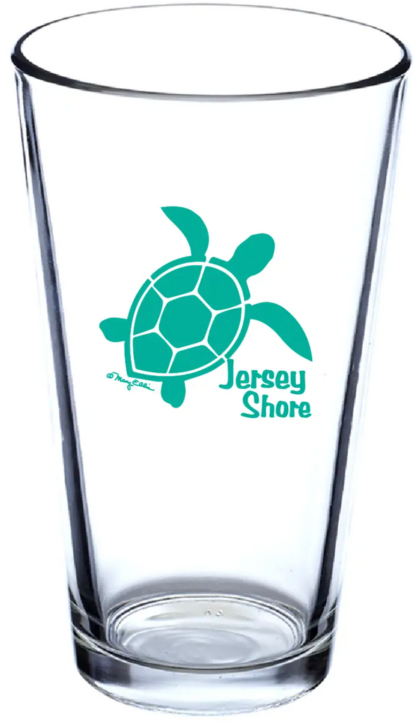 New Jersey Shore Pint Glass Sea Turtle