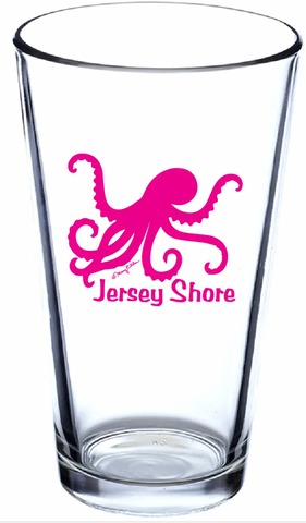 New Jersey Shore Pint Glass Octopus