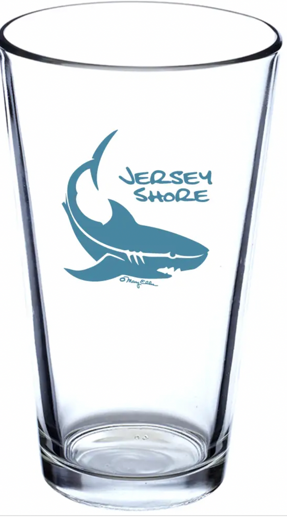 New Jersey Shore Pint Glass Shark