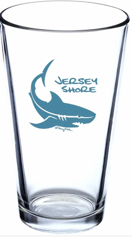 New Jersey Shore Pint Glass Shark