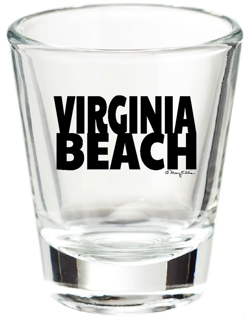 Virginia Beach Shot Glass Text | Virginia Beach Souvenir