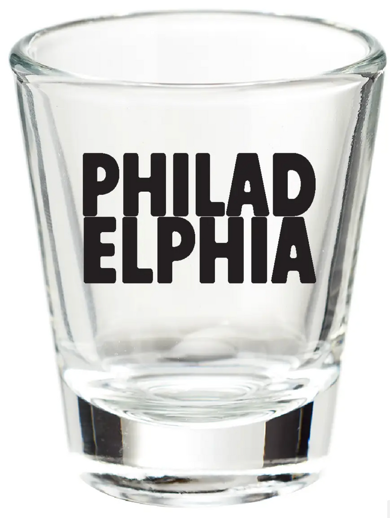 Philadelphia Shot Glass Text | Philadelphia Souvenir Gift