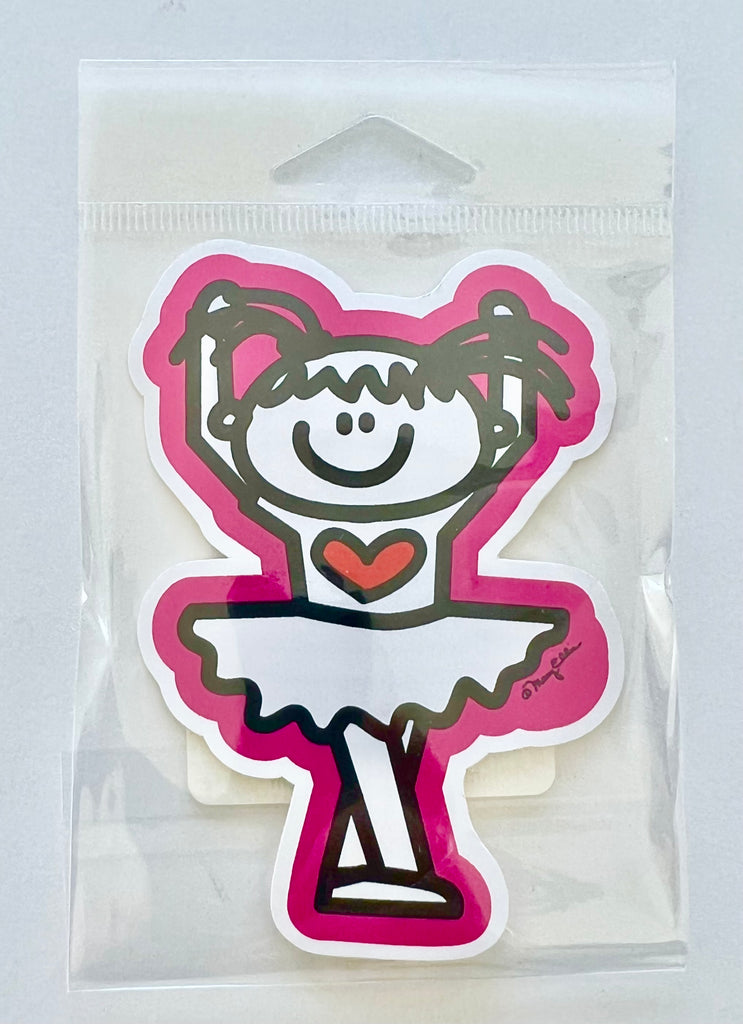 Giant Sticker Ballerina Heart Love