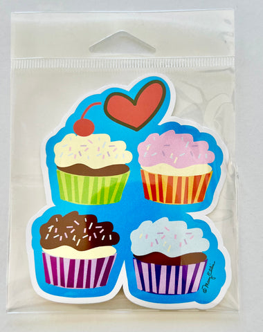 Giant Sticker Heart Cupcake Love