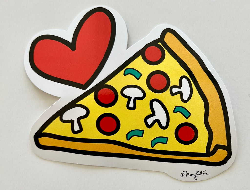 Giant Sticker Heart Pizza Love