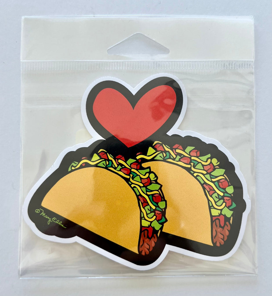 Giant Sticker Heart Taco Love