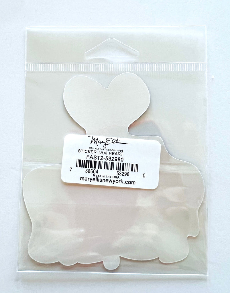 New York Giant Sticker Taxi Cab Heart
