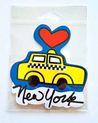 New York Giant Sticker Taxi Cab Heart