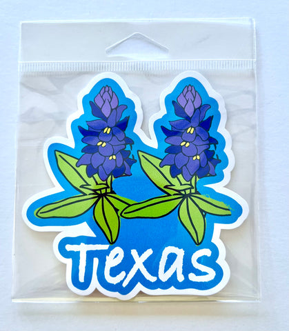 Texas Sticker Blue Bonnets