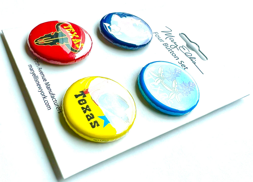 Texas Set of 4 Mini Buttons