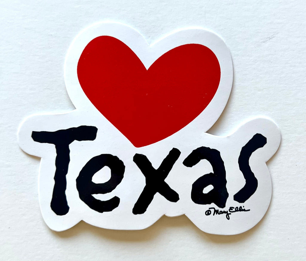Texas Sticker Heart Love