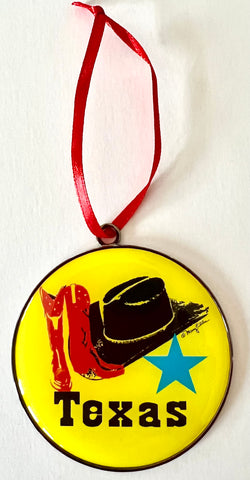 Texas Christmas Ornament Cowboy Hat and Boots